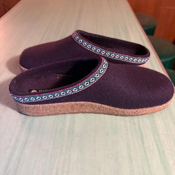 MINT Womens Haflinger Eggplant Grizzly GZ Wool Felt Clogs Size 40 / US 9 - Picture 7 of 11
